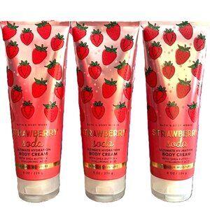 Bath & Body Works Strawberry Soda Body Creams Set of 3